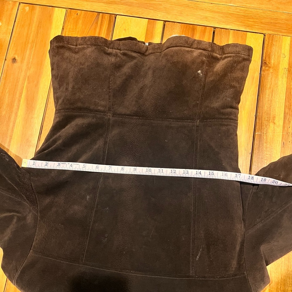 🌹Vintage 1999's  Wilson's Leather Maxima Women Suede Coat Faux Fur Lining Jacket - Picture 14 of 16